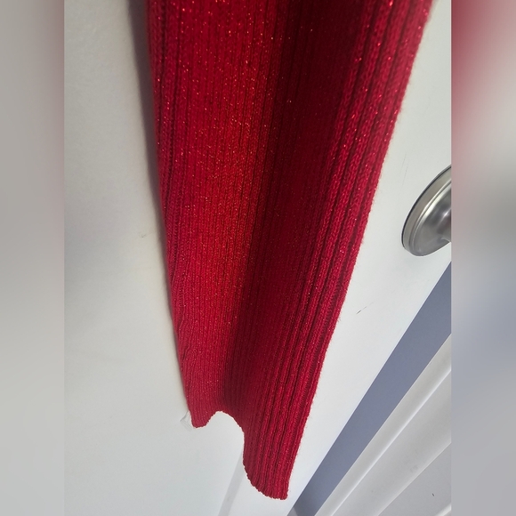 NWT No Boundaries Red Ribbed Cut Out Midi Dress Size XL (15-17) Jr - Picture 4 of 11